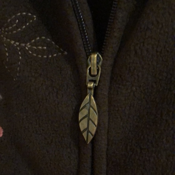 Carroll Reed, Brown fleece jacket with zipper and pockets - Picture 6 of 7